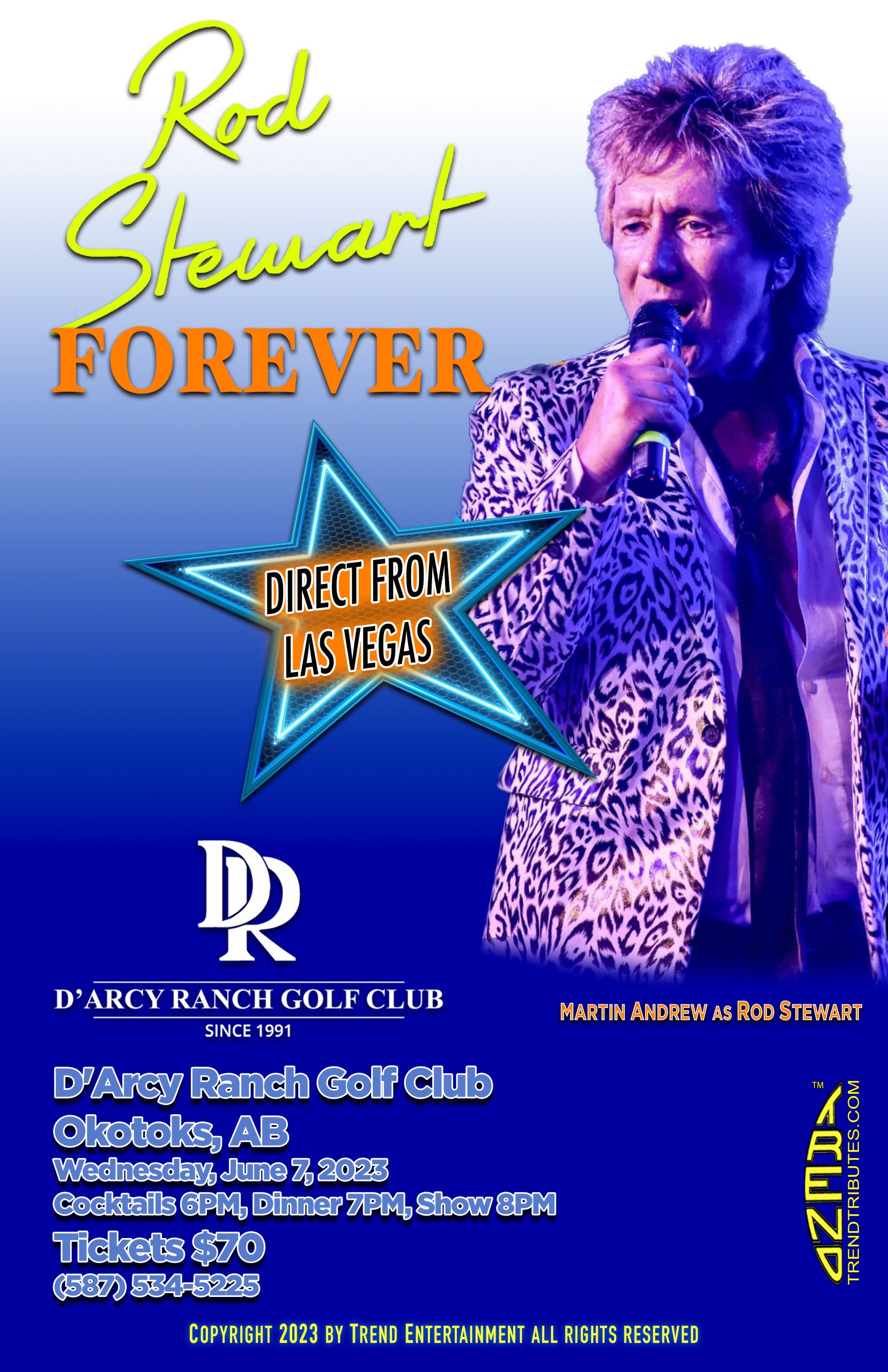 ROD STEWART FOREVER DARCY RANCH POSTER, 11 X 17